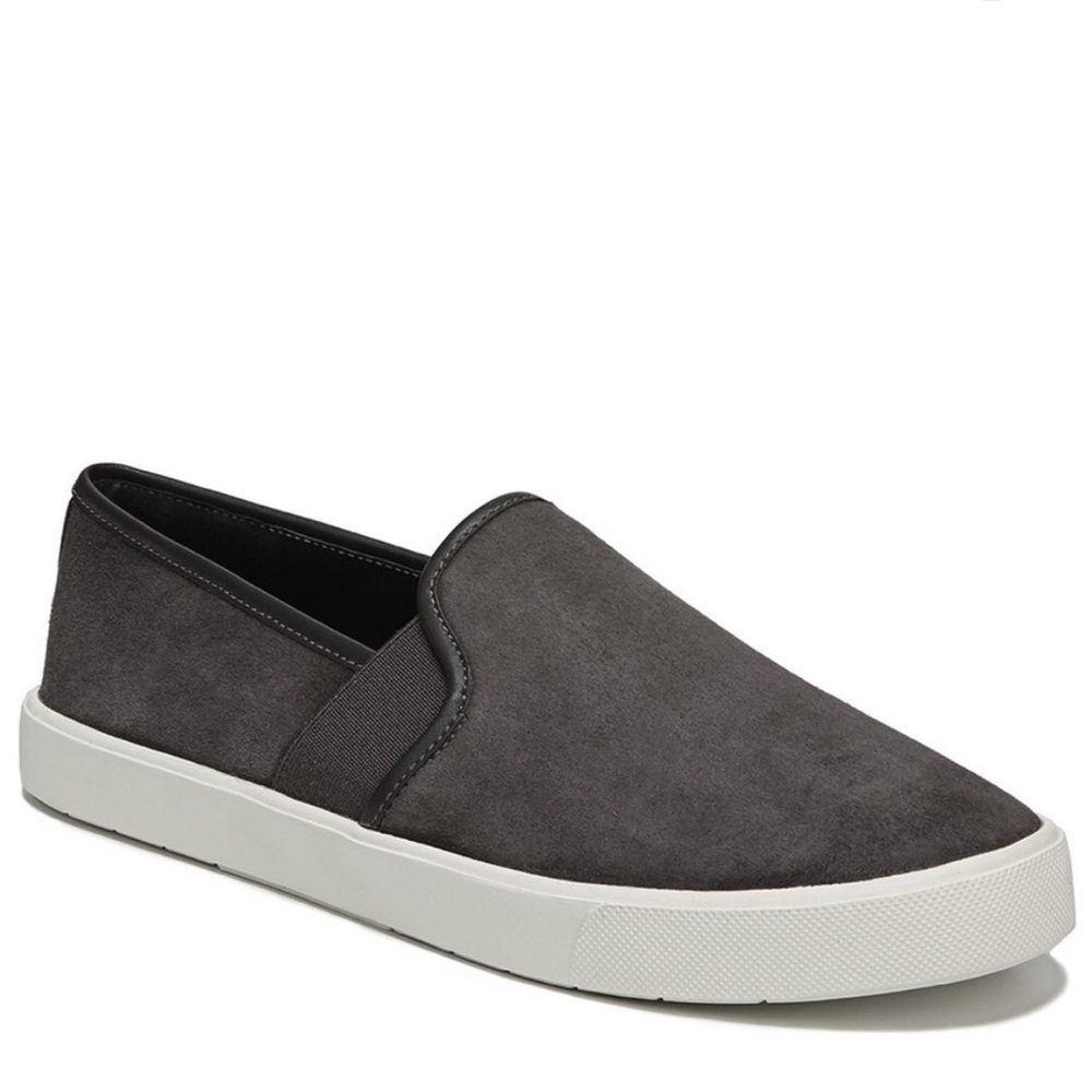 Vince Preston Suede Slip-On Sneaker in Steel Grey